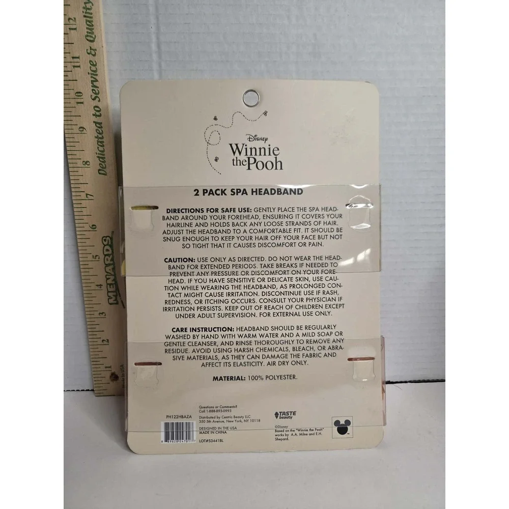 Disney Winnie the Pooh & Tigger Headband Cosmetic Spa Tadte Beauty Brand New